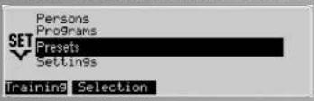 KETTLER Unix EX - Presets - 1