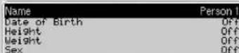 KETTLER Unix EX - Datas de la persona -> Introducir nombre - 1