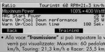 KETTLER Unix EX - Impostazioni  1. Visualizzazioni &amp; funzioni - 1