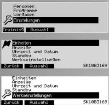 KETTLER Unix EX - Einstellungen (für alle Personen) - 1