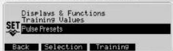 KETTLER Unix EX - Presetting - 3. Puls indstillinger - 1
