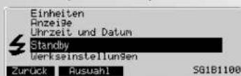 KETTLER Unix EX - Einstellungen [Nastawy] > 4. Standby - 1