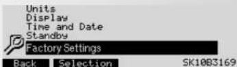 KETTLER Unix EX - Ajustes  5. Definções de fabrica - 1