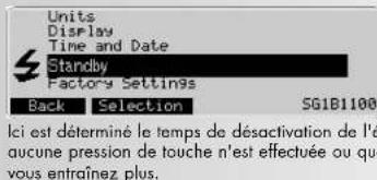 KETTLER Unix EX - Paramètres  4. Standby - 1