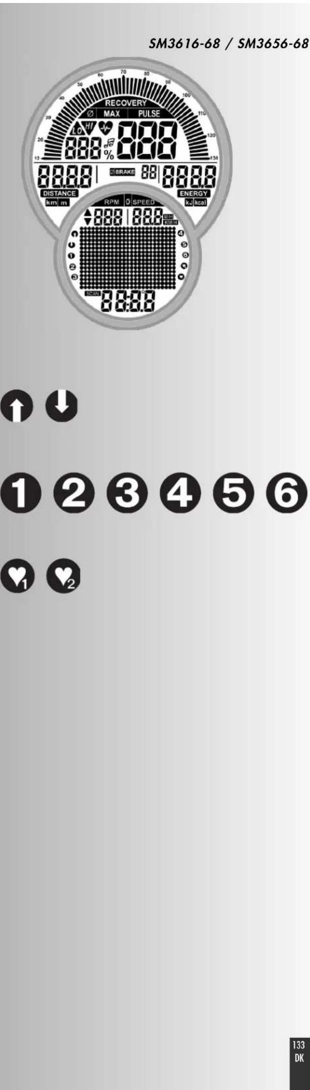 KETTLER Golf P Eco - DISPLAY VAERDIER - 1
