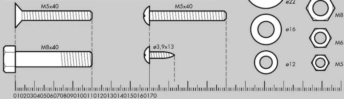 KETTLER SKYLON 3 - Messhilfe für Verschraubungsmaterial - 1