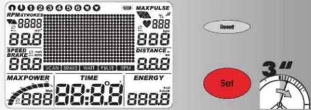 KETTLER X5 - DISPLAY I TILFAELDE MED PULS. - 2
