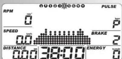 KETTLER Rondo P - b) Perfis de esforco (PROGRAM) "1" - "6" - 30