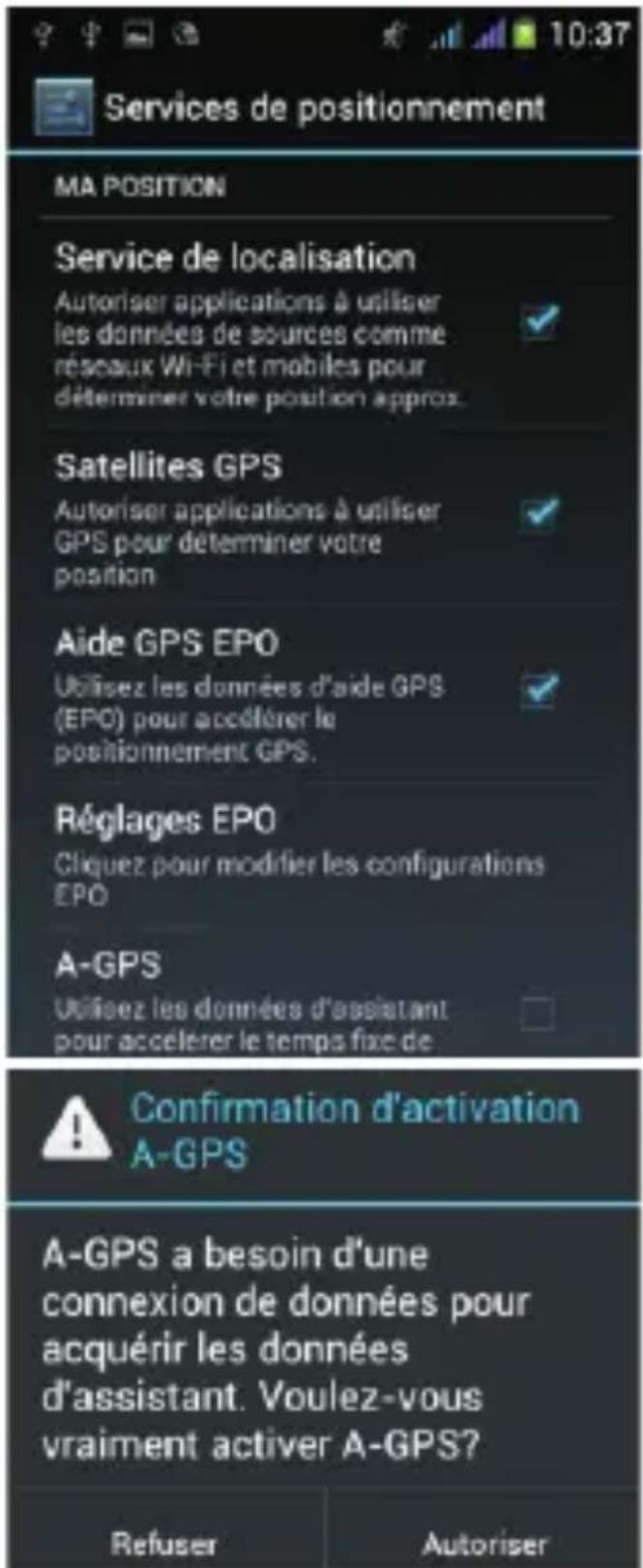 THOMSON TLINK535 - Activer la Géolocalisation et le GPS - 4