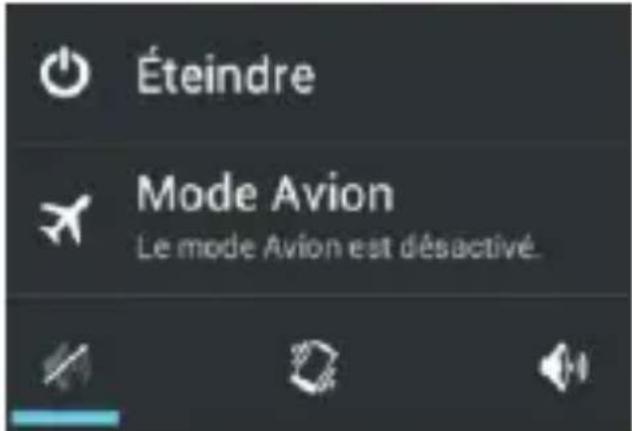 THOMSON TLINK475 - Eteindre votre téléphone, activer le mode avion, le mode silencieux et le mode vibreur - 1