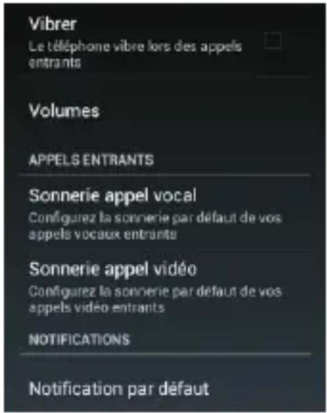 THOMSON TLINK475 - Changer le volume ou le type de sonnerie de votre téléphone - 3