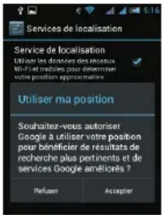 THOMSON TLINK405 - Activer la Géolocalisation et le GPS - 5