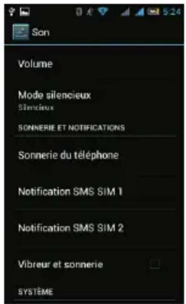 THOMSON TLINK405 - Changer le volume ou le type de sonnerie de votre téléphone - 2