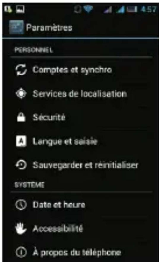 THOMSON TLINK405 - Changer la langue du téléphone - 2