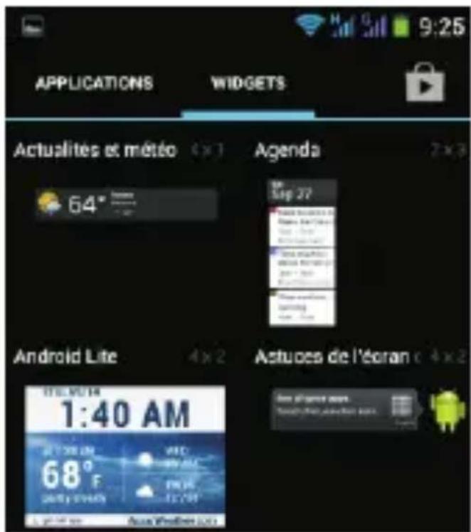 THOMSON Xview 3 TH1130M - Utilisation des widgets - 6
