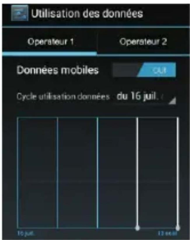 THOMSON Xview 3 TH1130M - Consommation de données et activation/désactivation du mode données - 2
