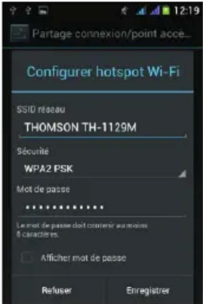 THOMSON Xview 3 TH1130M - Activation du mode hotspot - 3