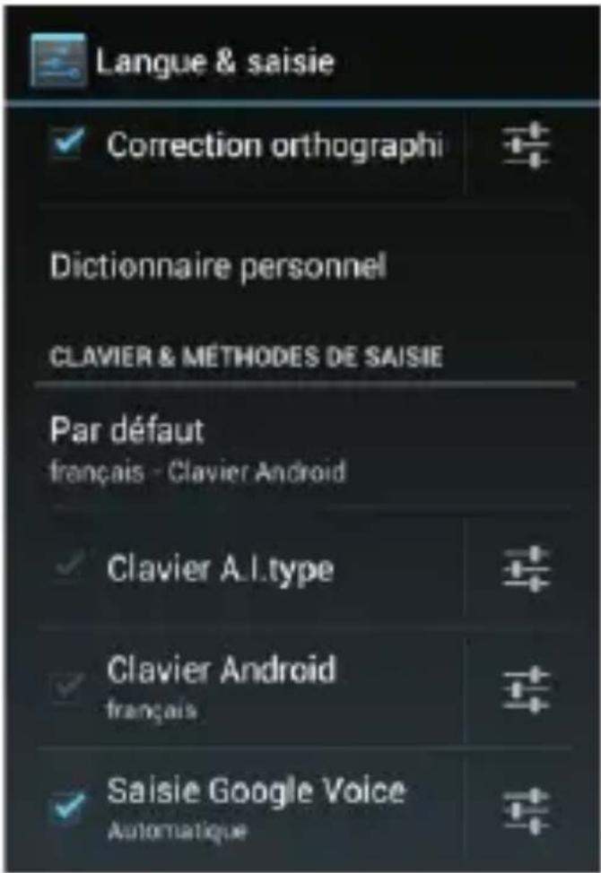 THOMSON Xview 3 TH1130M - Activer et désactiver le clavier de prédiction français - 3