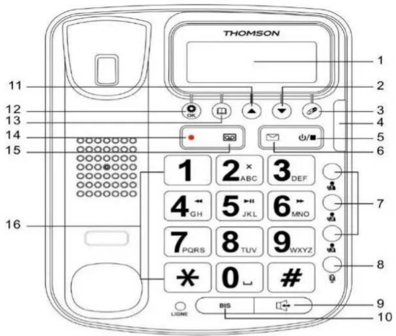 THOMSON Serea Reply TH528 - Familiarizandose con su téléphone - 1