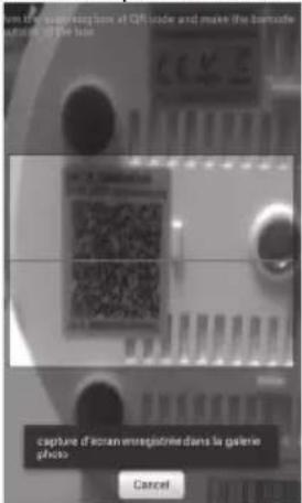 from the microscopy of Off-code and make the benchmark photo of the bar capture d'ocran enregistrée dans la galerie photo Cancel