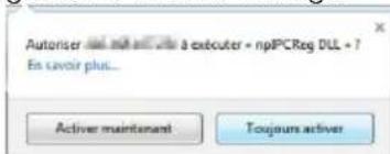 Autoriser npt acci a exécuter = npPCReg DLL = 7 En savoir plus... Activer maintainant Toujours activer