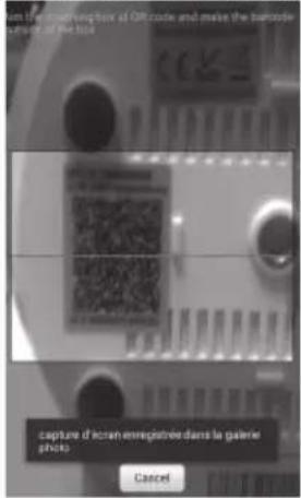 from the microspheres of OR code and make the browser source of the IHD capture d'acran enregistre dans la galerie photo Cancel