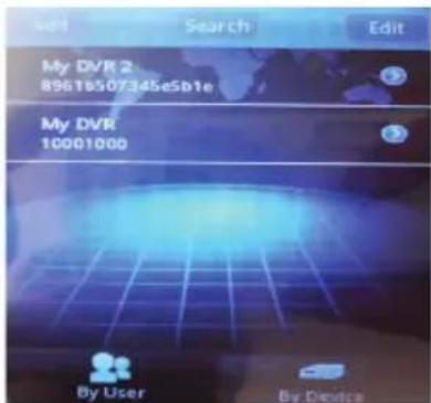 Add Search Edit My DVR 2 89618507345e5b1e My DVR 10001000 By User By Device