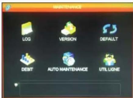 THOMSON 512314 - - Menu MAINTENANCE - 1