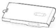 Diagram showing two steps of a device handling, labeled 8 and 9 with arrows indicating direction or movement.