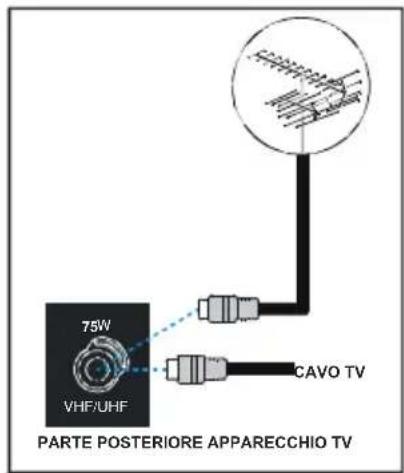 TechLine TL42LC735 - Collegamenti alla presa di ingresso dell'antenna - 1