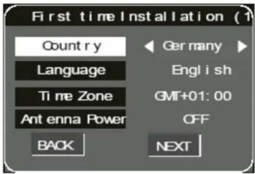Soundmaster TVB1900 - Sélectionner un pays adapté au standard du signal DTV - 1