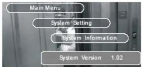 Main Menu System Setting System Information System Version 1.02