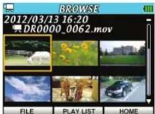 TASCAM DRV1HD - Mode d'affichage en vignettes (THUMBMAIL) - 1