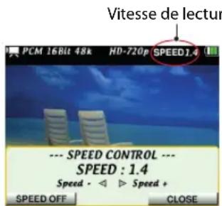 TASCAM DRV1HD - Réglage de la vitesse de lecture (methode 1) - 1