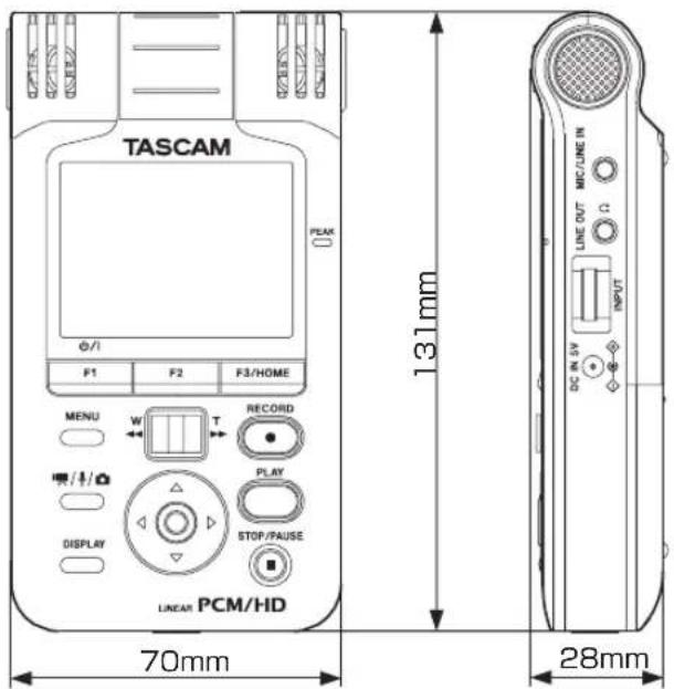 TASCAM DRV1HD - Plage de température de fonctionnement - 1