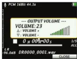 TASCAM DRV1HD - Réglage du volume de lecture - 2