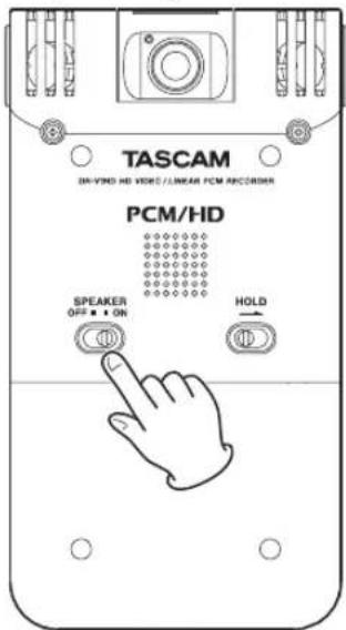 TASCAM DRV1HD - Emploi du haut-parleur intégré - 1