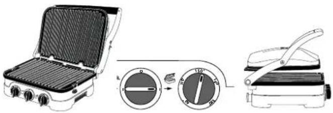 CUISINART Griddler Pro GR40E - GRILL/PANINI FUNCTIE - 1