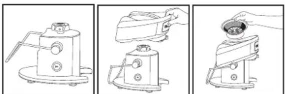 CUISINART CJE500E - ATTENZIONE: Non toccare le lame sul fondo del filtro. - 1