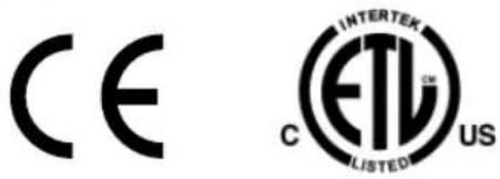 CE C INTERTEK LISTED US