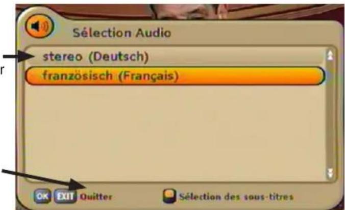 KATHREIN UFS 733 - SÉLECTION AUDIO/SOUS-TITRAGE - 1