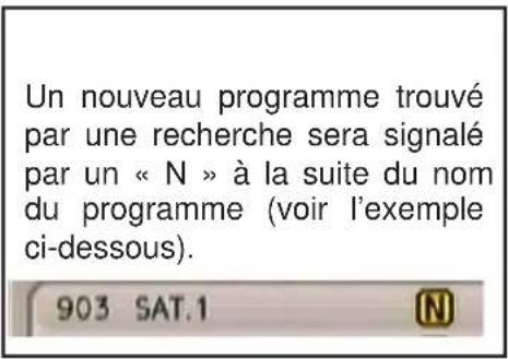 KATHREIN UFS 733 - CHOIX DU PROGRAMME DANS LA LISTE DE PROGRAMMES - 1