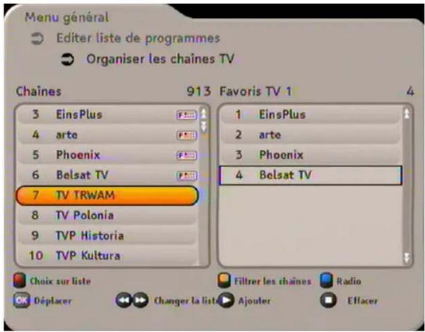 KATHREIN UFS 733 - EDITER LA LISTE DE PROGRAMMES - 1