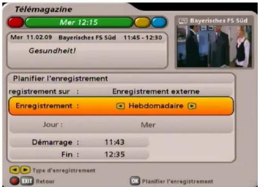 KATHREIN UFS 705 - ENREGISTREMENT HEBDOMADAIRE - 2