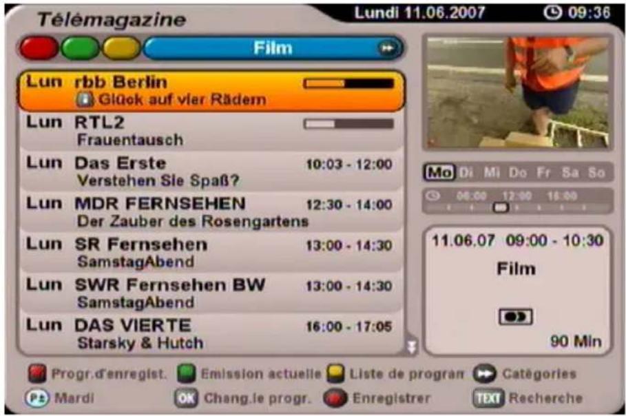 KATHREIN UFS 705 - VUE CATÉGORIES - 1