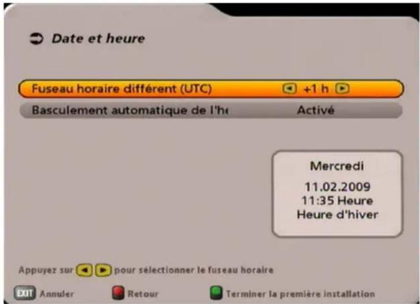 KATHREIN UFS 705 - INSTALLATION INITIALE : Recherche de programme/Date et heure - 2