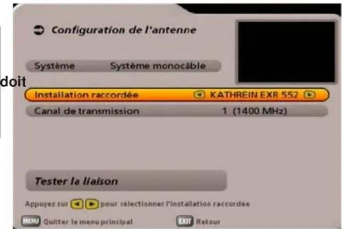 KATHREIN UFS 705 - INSTALLATION INITIALE : Système monocâble (manuel) - 2