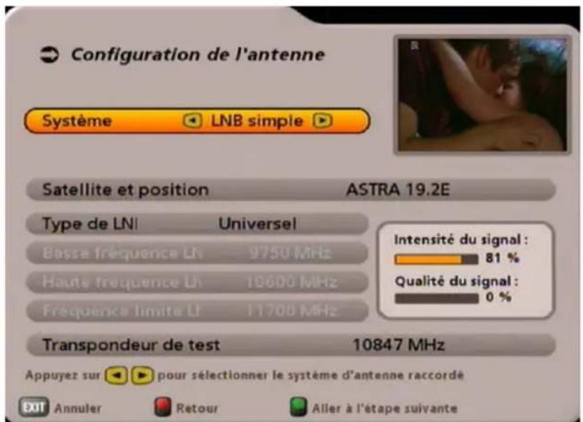 KATHREIN UFS 705 - INSTALLATION INITIALE : LNB SIMPLE - 1