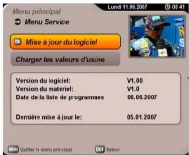 KATHREIN UFS 705 - Menu principal - 5