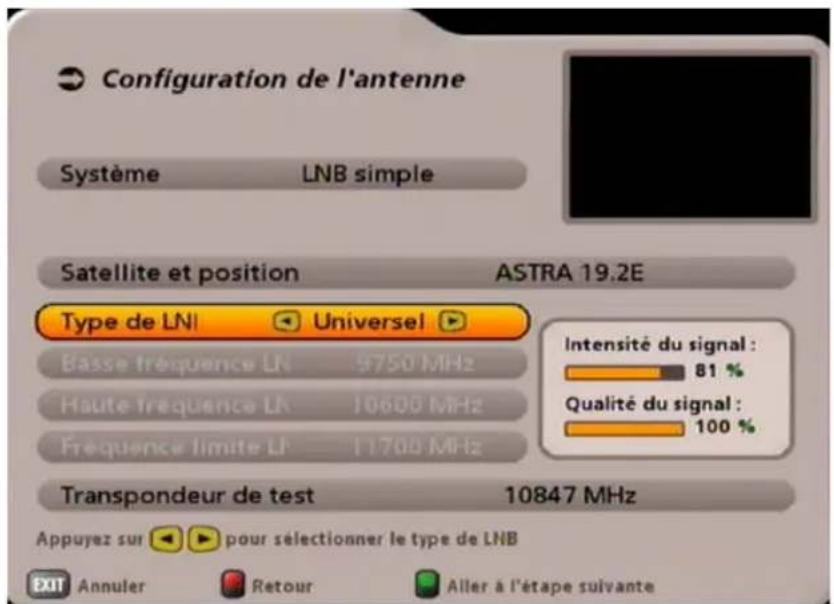 KATHREIN UFS 705 - Satellite et position - 1